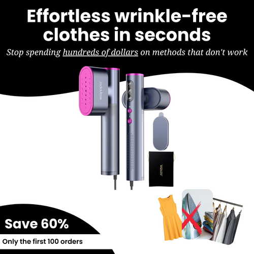 Jack & Rose - 2 in 1 Handheld Steamer & Iron with Fast 15s Heat-Up